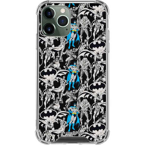 DC Comics Batman Characters Action Poses Print iPhone 12 Pro Max Clear Case