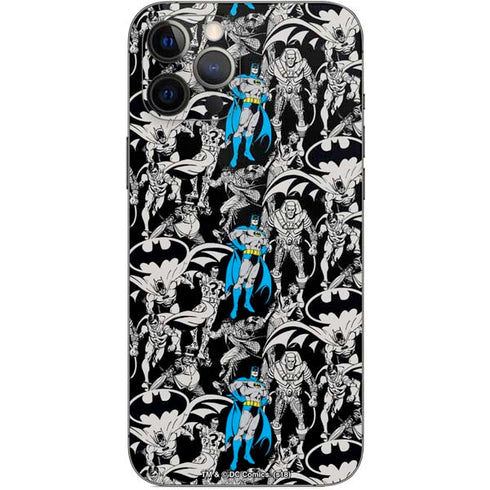 DC Comics Batman Characters Action Poses Print iPhone 12 Pro Max Skin