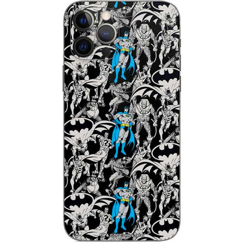 DC Comics Batman Characters Action Poses Print iPhone 12 Pro Skin
