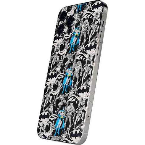 DC Comics Batman Characters Action Poses Print iPhone 12 Pro Skin