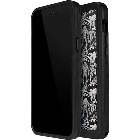 DC Comics Batman Characters Action Poses Print iPhone 12 Pro Waterproof Case