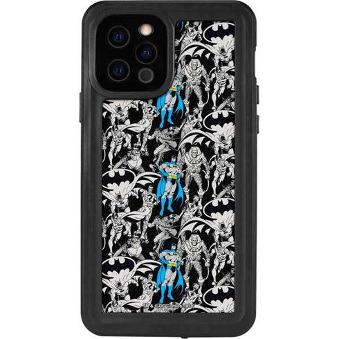 DC Comics Batman Characters Action Poses Print iPhone 12 Pro Waterproof Case