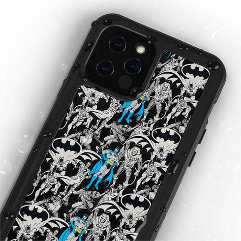 DC Comics Batman Characters Action Poses Print iPhone 12 Pro Waterproof Case