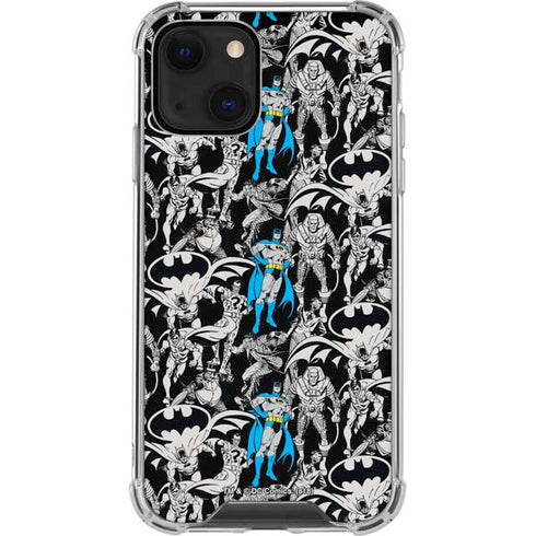 DC Comics Batman Characters Action Poses Print iPhone 13 Clear Case