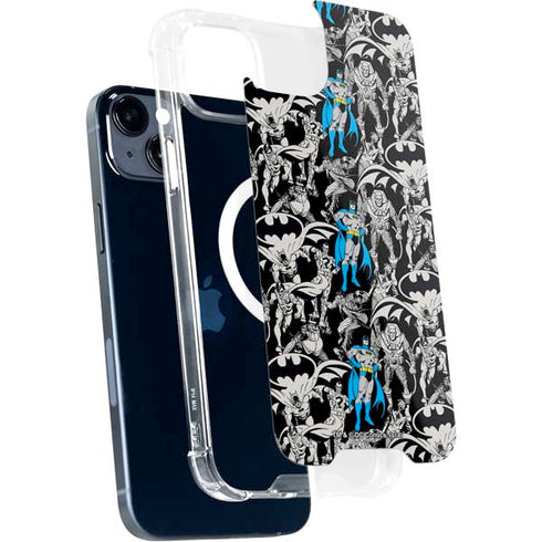 DC Comics Batman Characters Action Poses Print iPhone 13 MagSafe Case