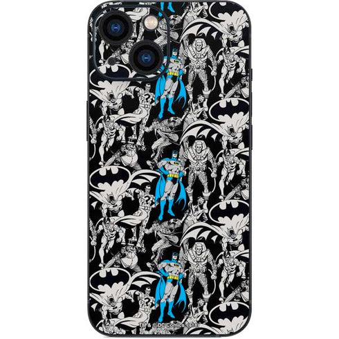 DC Comics Batman Characters Action Poses Print iPhone 13 Mini Skin