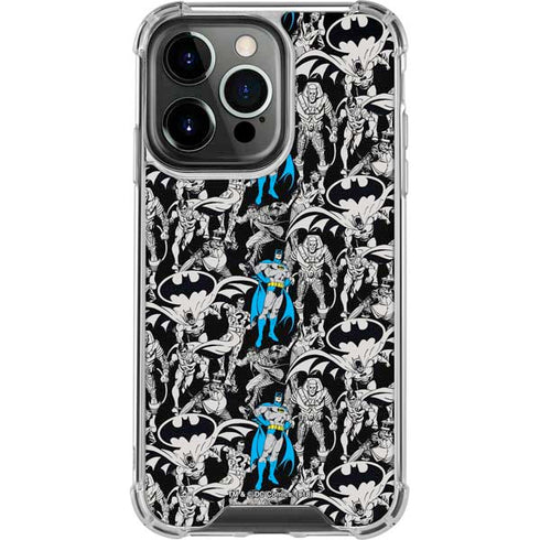 DC Comics Batman Characters Action Poses Print iPhone 13 Pro Clear Case