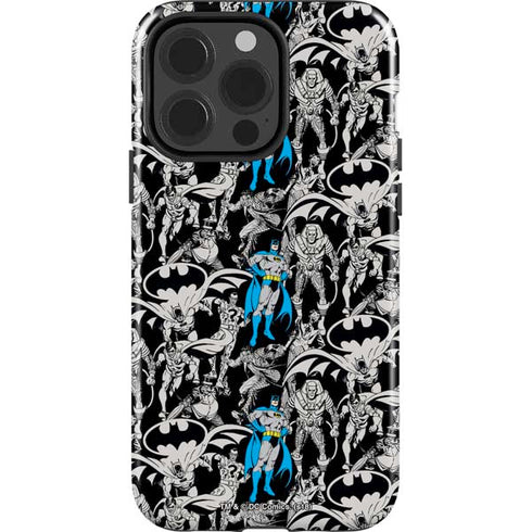 DC Comics Batman Characters Action Poses Print iPhone 13 Pro Impact Case