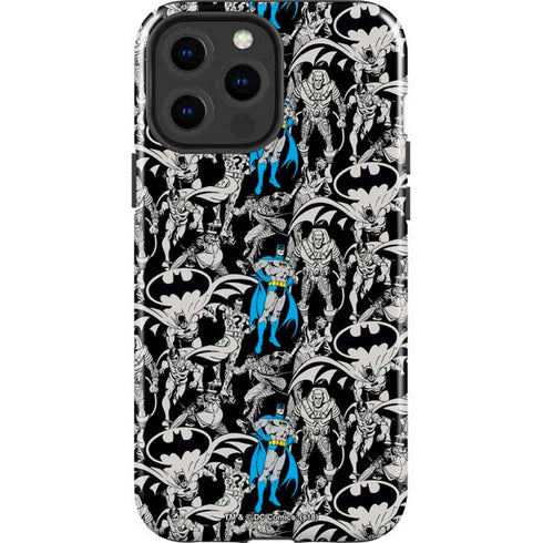 DC Comics Batman Characters Action Poses Print iPhone 13 Pro Max Impact Case