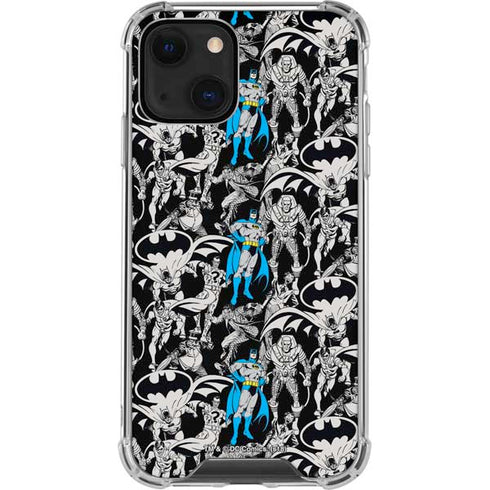 DC Comics Batman Characters Action Poses Print iPhone 14 Clear Case