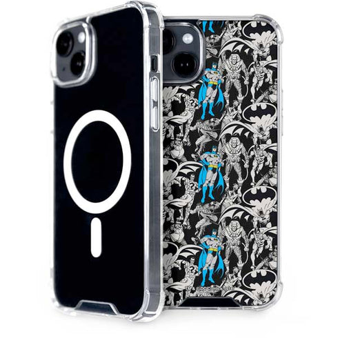 DC Comics Batman Characters Action Poses Print iPhone 14 MagSafe Case
