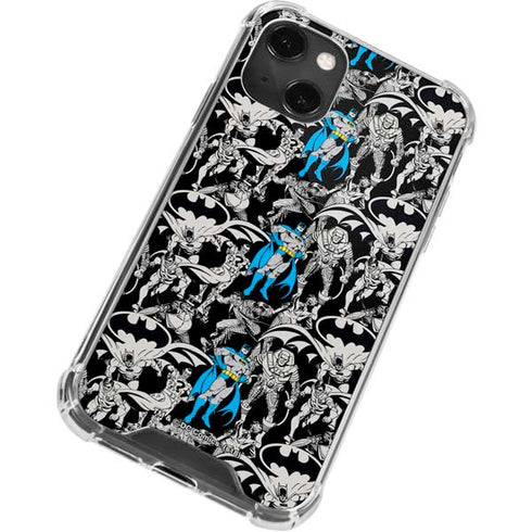 DC Comics Batman Characters Action Poses Print iPhone 14 Plus Clear Case