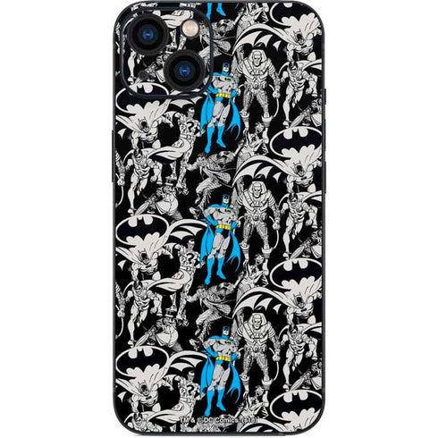 DC Comics Batman Characters Action Poses Print iPhone 14 Plus Skin