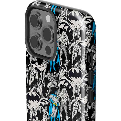 DC Comics Batman Characters Action Poses Print iPhone 15 Pro Max Impact Case