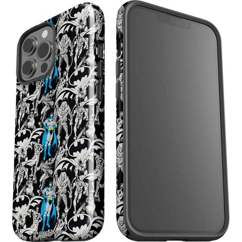 DC Comics Batman Characters Action Poses Print iPhone 15 Pro Max Impact Case
