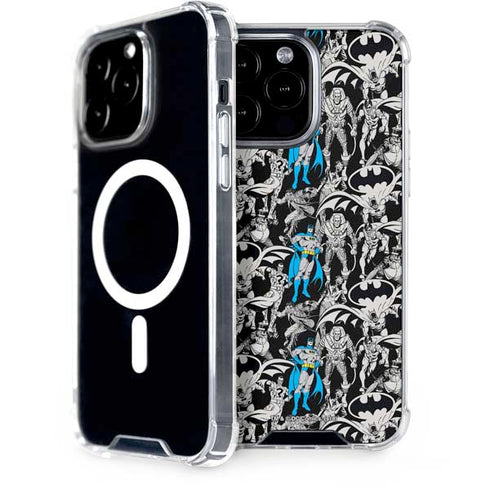 DC Comics Batman Characters Action Poses Print iPhone 14 Pro Max MagSafe Case