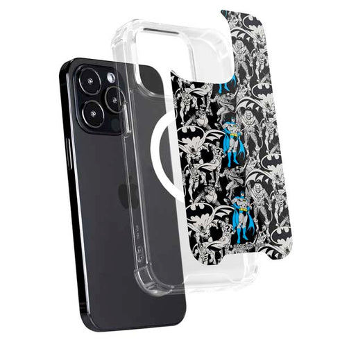 DC Comics Batman Characters Action Poses Print iPhone 14 Pro Max MagSafe Case
