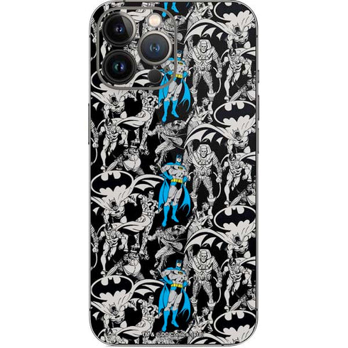 DC Comics Batman Characters Action Poses Print iPhone 14 Pro Max Skin