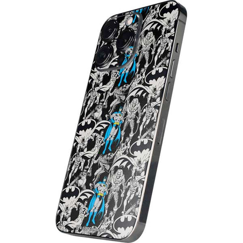 DC Comics Batman Characters Action Poses Print iPhone 14 Pro Max Skin