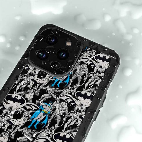 DC Comics Batman Characters Action Poses Print iPhone 14 Pro Max Waterproof Case