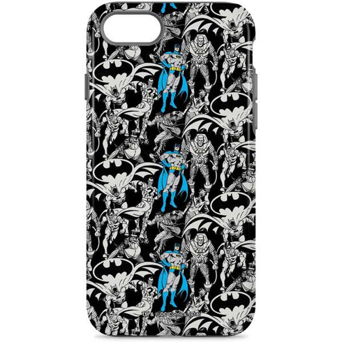 DC Comics Batman Characters Action Poses Print iPhone 8 Pro Case