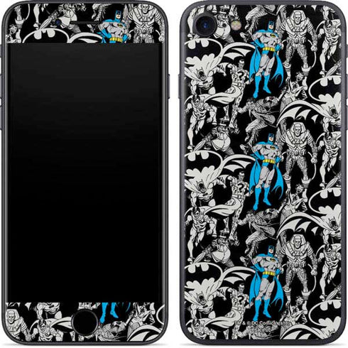 DC Comics Batman Characters Action Poses Print iPhone 8 Skin