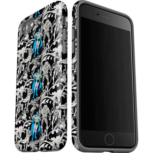 DC Comics Batman Characters Action Poses Print iPhone SE (2nd & 3rd Gen) Pro Case