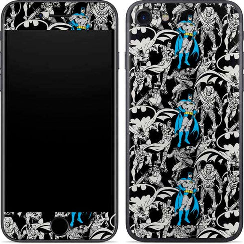 DC Comics Batman Characters Action Poses Print iPhone SE (2nd & 3rd Gen) Skin