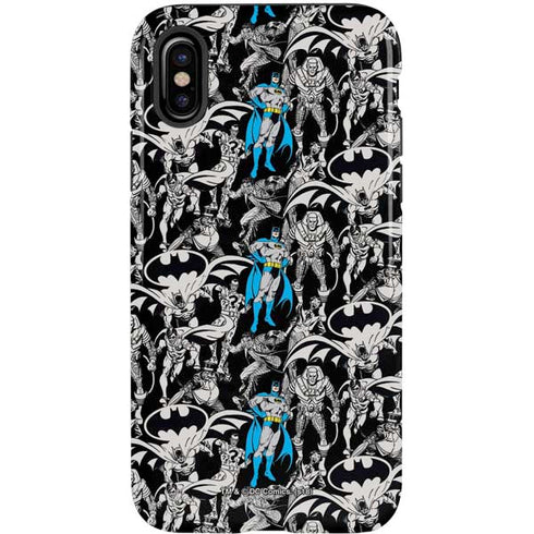 DC Comics Batman Characters Action Poses Print iPhone X Pro Case