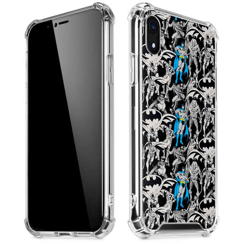 DC Comics Batman Characters Action Poses Print iPhone XR Clear Case