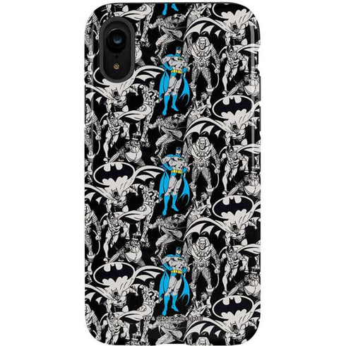 DC Comics Batman Characters Action Poses Print iPhone XR Pro Case
