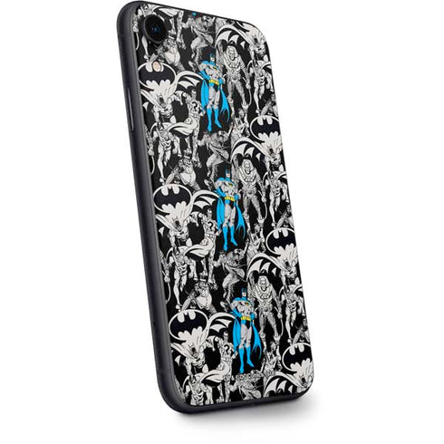 DC Comics Batman Characters Action Poses Print iPhone XR Skin