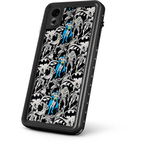 DC Comics Batman Characters Action Poses Print iPhone XR Waterproof Case