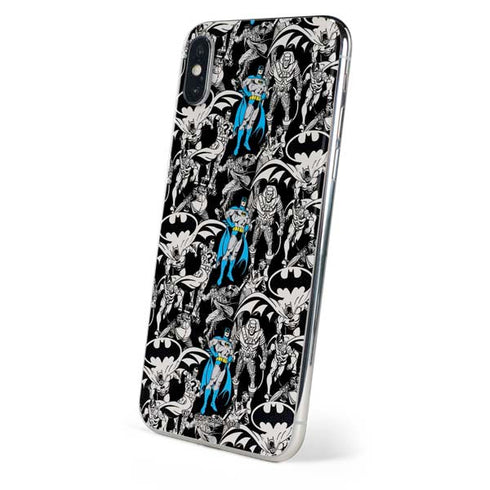 DC Comics Batman Characters Action Poses Print iPhone XS Max Skin