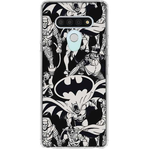 DC Comics Batman Characters Action Poses Print LG Stylo 6 Clear Case