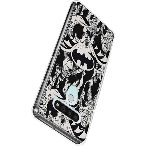 DC Comics Batman Characters Action Poses Print LG Stylo 6 Clear Case