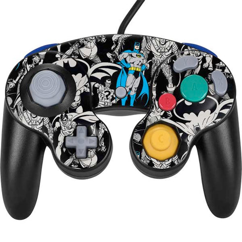 DC Comics Batman Characters Action Poses Print Nintendo GameCube Controller Skin