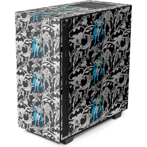 DC Comics Batman Characters Action Poses Print NZXT H510 Compact ATX Mid-Tower Case Skin