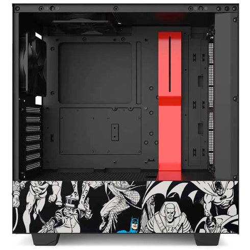 DC Comics Batman Characters Action Poses Print NZXT H510 Compact ATX Mid-Tower Case Skin