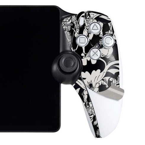 DC Comics Batman Characters Action Poses Print PlayStation Portal Remote Player Skin