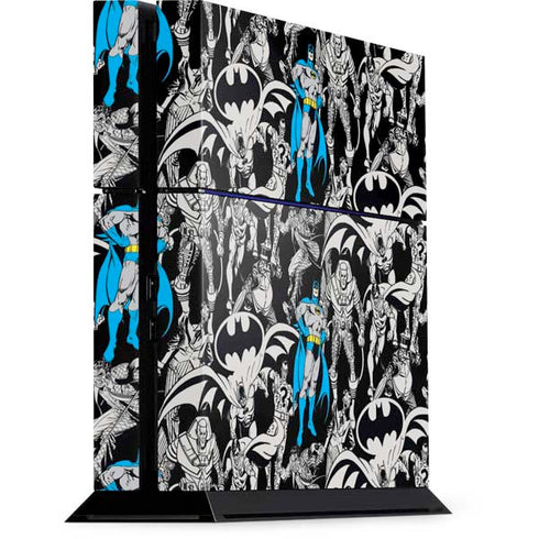DC Comics Batman Characters Action Poses Print PS4 Console Skin