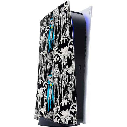 DC Comics Batman Characters Action Poses Print PS5 Digital Edition Console Skin