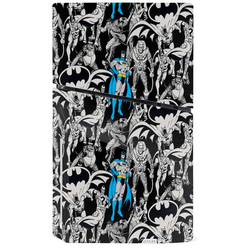 DC Comics Batman Characters Action Poses Print PS5 Slim Disk Bundle Skin