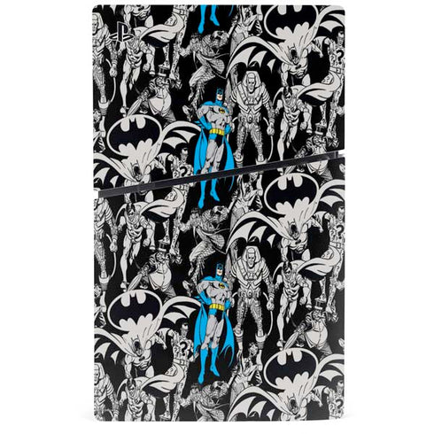 DC Comics Batman Characters Action Poses Print PS5 Slim Digital Edition Bundle Skin