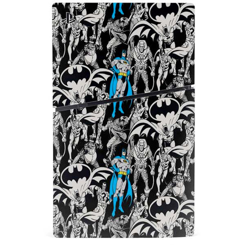 DC Comics Batman Characters Action Poses Print PS5 Slim Digital Edition Console Skin