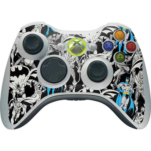 DC Comics Batman Characters Action Poses Print Xbox 360 Wireless Controller Skin