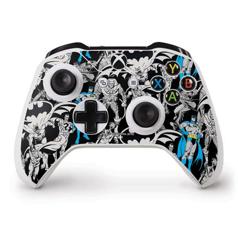 DC Comics Batman Characters Action Poses Print Xbox One S Controller Skin