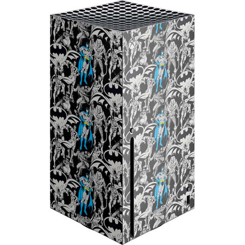 DC Comics Batman Characters Action Poses Print Xbox Series X Console Skin