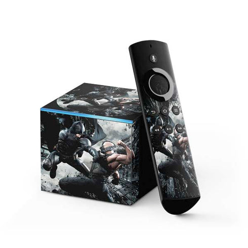 The Dark Knight Rises Batman and Bane Fighting Fire TV Cube Skin