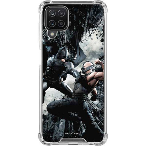 The Dark Knight Rises Batman and Bane Fighting Galaxy A12 Clear Case